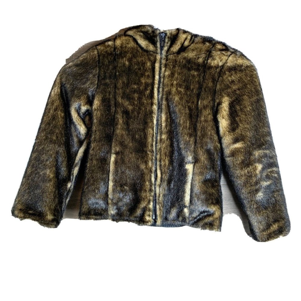 Braetan Womans Faux Fur Rain Jacket Hooded Reversable Size M "Mink Look" - Picture 1 of 12